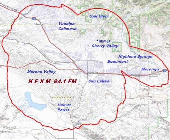 KFXM Coverage Map